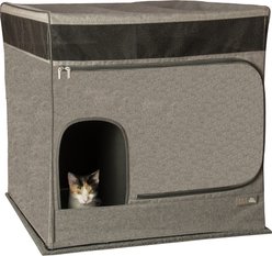 Pet Gear Pro Pawty Cat Litter Box Cover, Soft Charcoal
