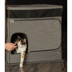 Pet Gear Pro Pawty Cat Litter Box Cover, Soft Charcoal