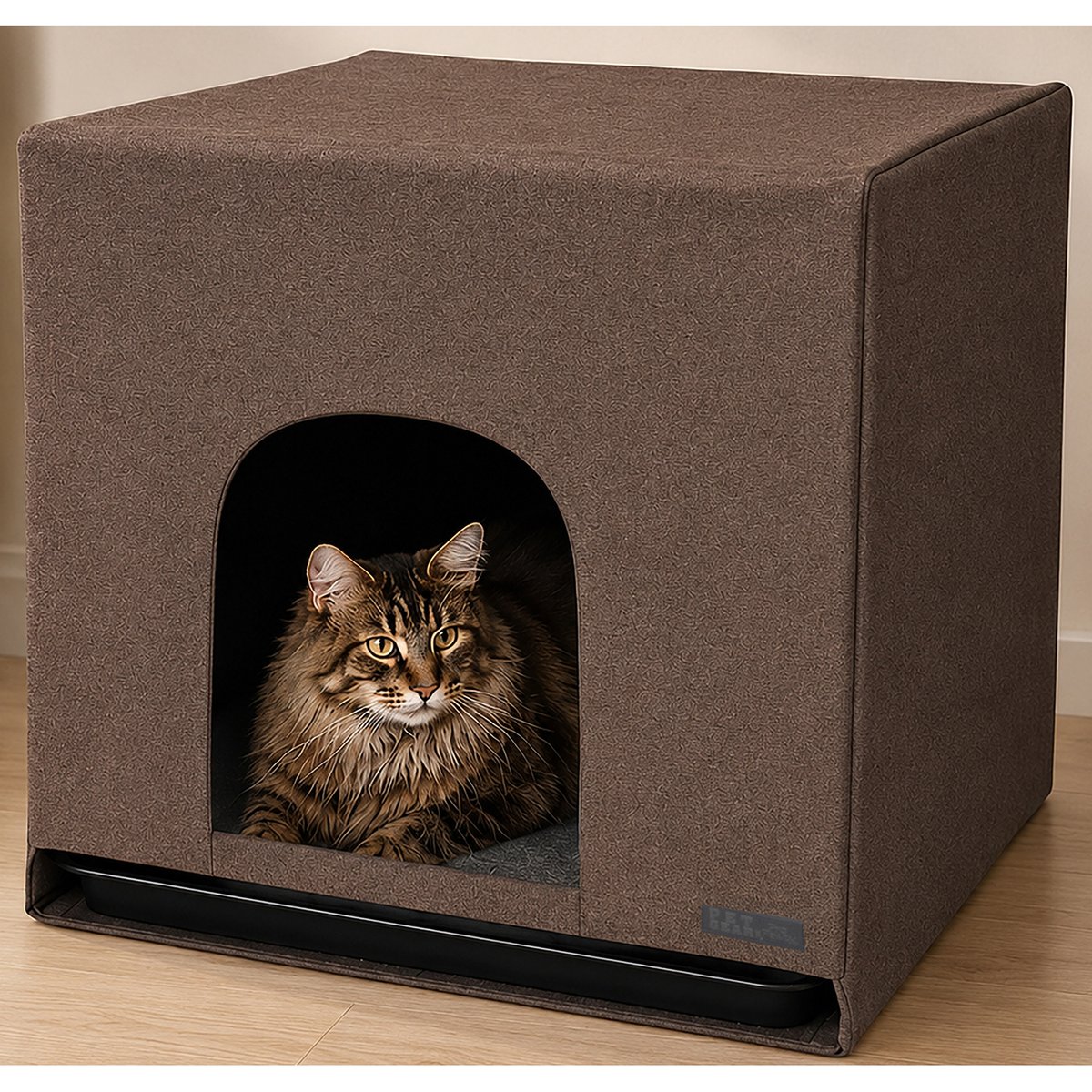 Pet Gear Pro Pawty FreeStanding Cat Litter Box Enclosure, Espresso, Medium