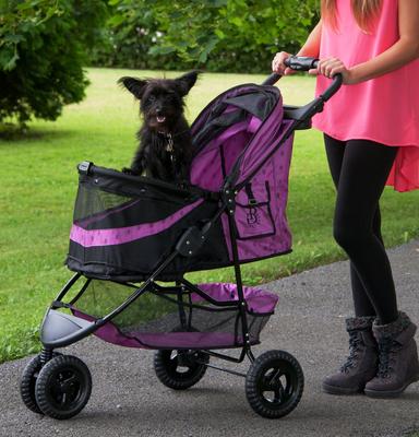 Show full view: Pet Gear Special Edition No-Zip Dog & Cat Stroller, Orchid slide 6 of 9