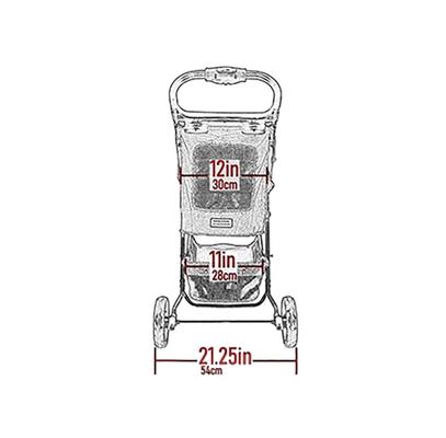 Show full view: Pet Gear Special Edition No-Zip Dog & Cat Stroller, Sage slide 4 of 9