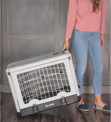 Show full view: Pet Gear The Other 4 Door Steel Dog Crate, Essential Grey, 27 inch slide 5 of 7