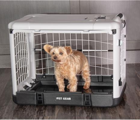 Show full view: Pet Gear The Other 4 Door Steel Dog Crate, Essential Grey, 27 inch slide 2 of 7