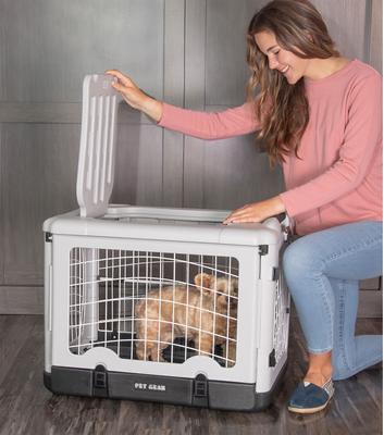 Show full view: Pet Gear The Other 4 Door Steel Dog Crate, Essential Grey, 27 inch slide 3 of 7