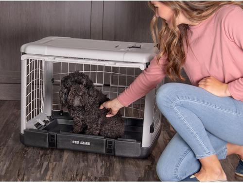 Show full view: Pet Gear The Other 4 Door Steel Dog Crate, Essential Grey, 27 inch slide 6 of 7