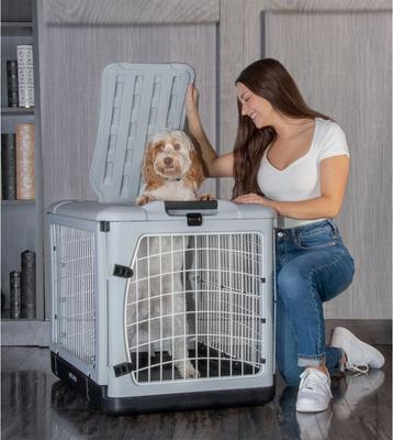 Show full view: Pet Gear The Other 4 Door Steel Dog Crate, Essential Grey, 36 inch slide 5 of 8