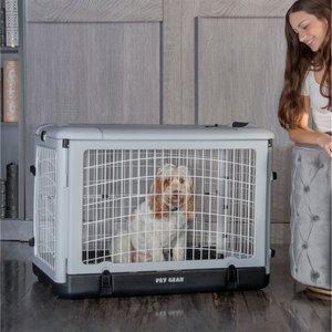 Pet Gear The Other 4 Door Steel Dog Crate, Essential Grey, 36 inch