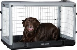 Pet Gear The Other 4 Door Steel Dog Crate, Essential Grey, 42 inch