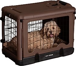Pet Gear The Other Door 4-Door Collapsible Wire Dog Crate & Pad, Chocolate, 27 inch