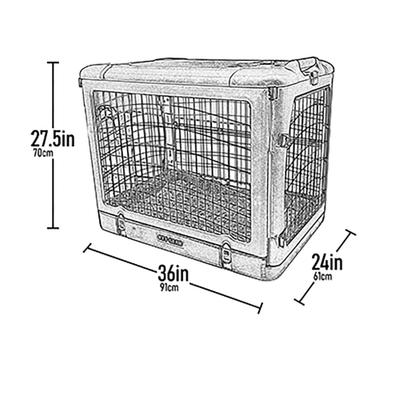 Show full view: Pet Gear The Other Door 4-Door Collapsible Wire Dog Crate & Pad, Chocolate, 36 inch slide 2 of 7