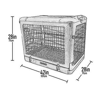 Show full view: Pet Gear The Other Door 4-Door Collapsible Wire Dog Crate & Pad, Chocolate, 42 inch slide 2 of 7
