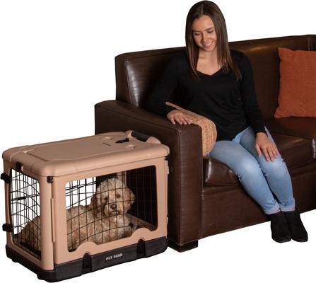 Show full view: Pet Gear The Other Door Double Door Collapsible Wire Dog Crate & Fleece Pad, 27 inch slide 1 of 11
