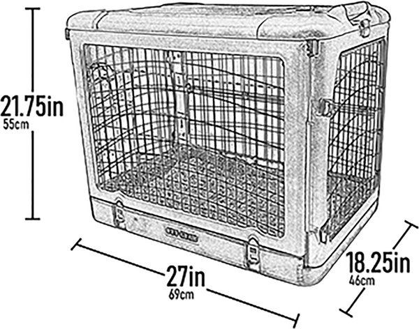 Show full view: Pet Gear The Other Door Double Door Collapsible Wire Dog Crate & Fleece Pad, 27 inch slide 2 of 11