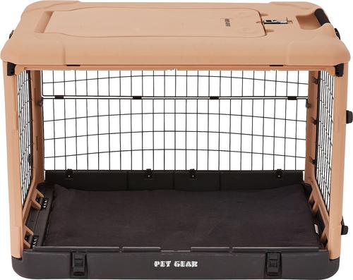 Show full view: Pet Gear The Other Door Double Door Collapsible Wire Dog Crate & Fleece Pad, 36 inch slide 7 of 11