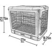Show in main carousel: Pet Gear The Other Door Double Door Collapsible Wire Dog Crate & Plush Pad, Sage, 27 inch slide 2 of 10