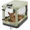 Show in main carousel: Pet Gear The Other Door Double Door Collapsible Wire Dog Crate & Plush Pad, Sage, 27 inch slide 4 of 10