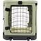 Show in main carousel: Pet Gear The Other Door Double Door Collapsible Wire Dog Crate & Plush Pad, Sage, 27 inch slide 6 of 10