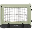 Show in main carousel: Pet Gear The Other Door Double Door Collapsible Wire Dog Crate & Plush Pad, Sage, 27 inch slide 7 of 10