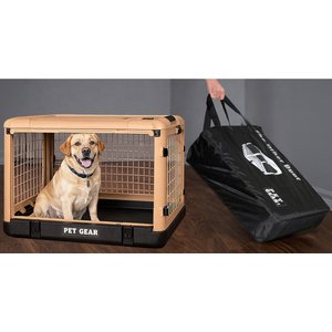 Pet Gear The Other Door Steel Dog Crate, Tan/Black, 36 inch