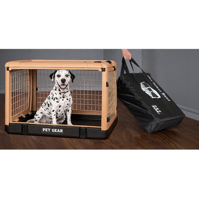 Pet Gear Pet Gear The Other Door Steel Dog Crate, Tan/Black, 42 inch