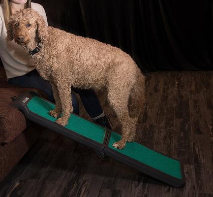 Show full view: Pet Gear Travel Lite Bi-Fold Dog Car Ramp with SupertraX, Black/Green slide 6 of 10