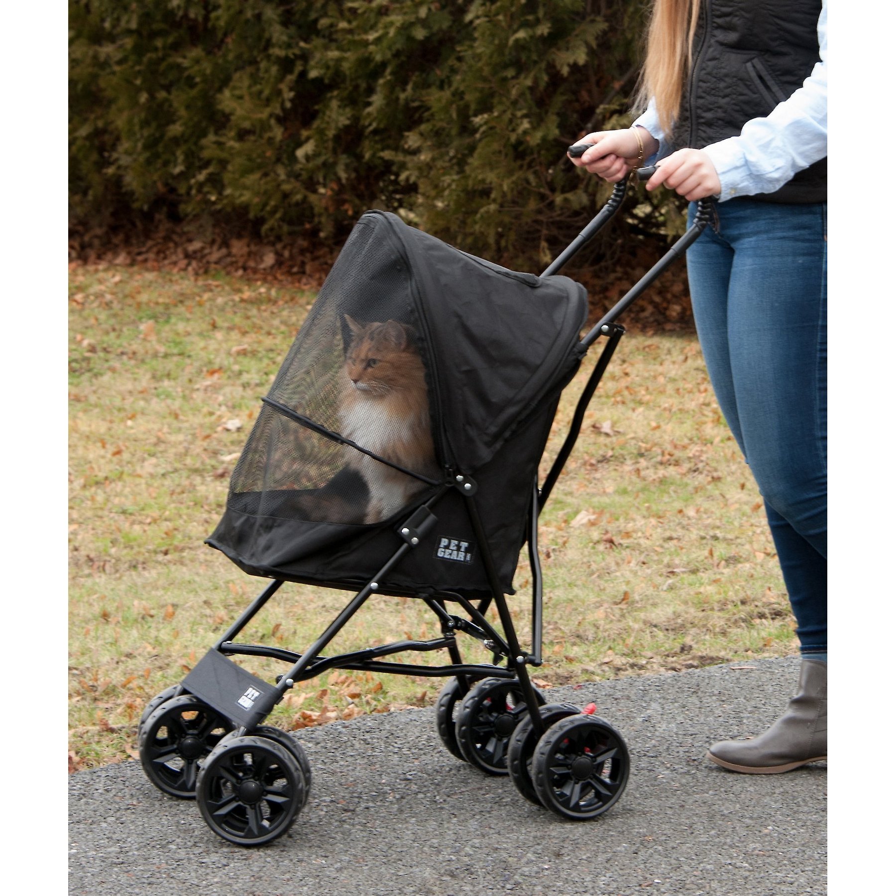 Pet Gear Travel Lite Dog, Cat & Small Pet Stroller, Black