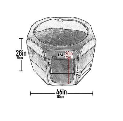 Show full view: Pet Gear Travel Lite Soft-Sided Dog & Cat Pen with Removable Top, Sage, Large slide 2 of 7