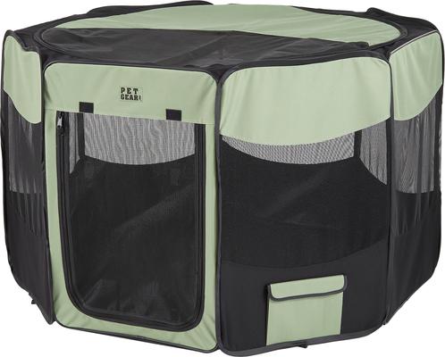 Show full view: Pet Gear Travel Lite Soft-Sided Dog & Cat Pen with Removable Top, Sage, Large slide 3 of 7
