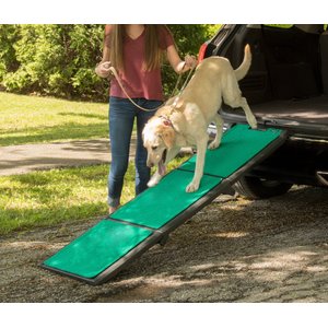 Pet Gear Tri-Fold Dog Car Ramp with Supertrax, Green