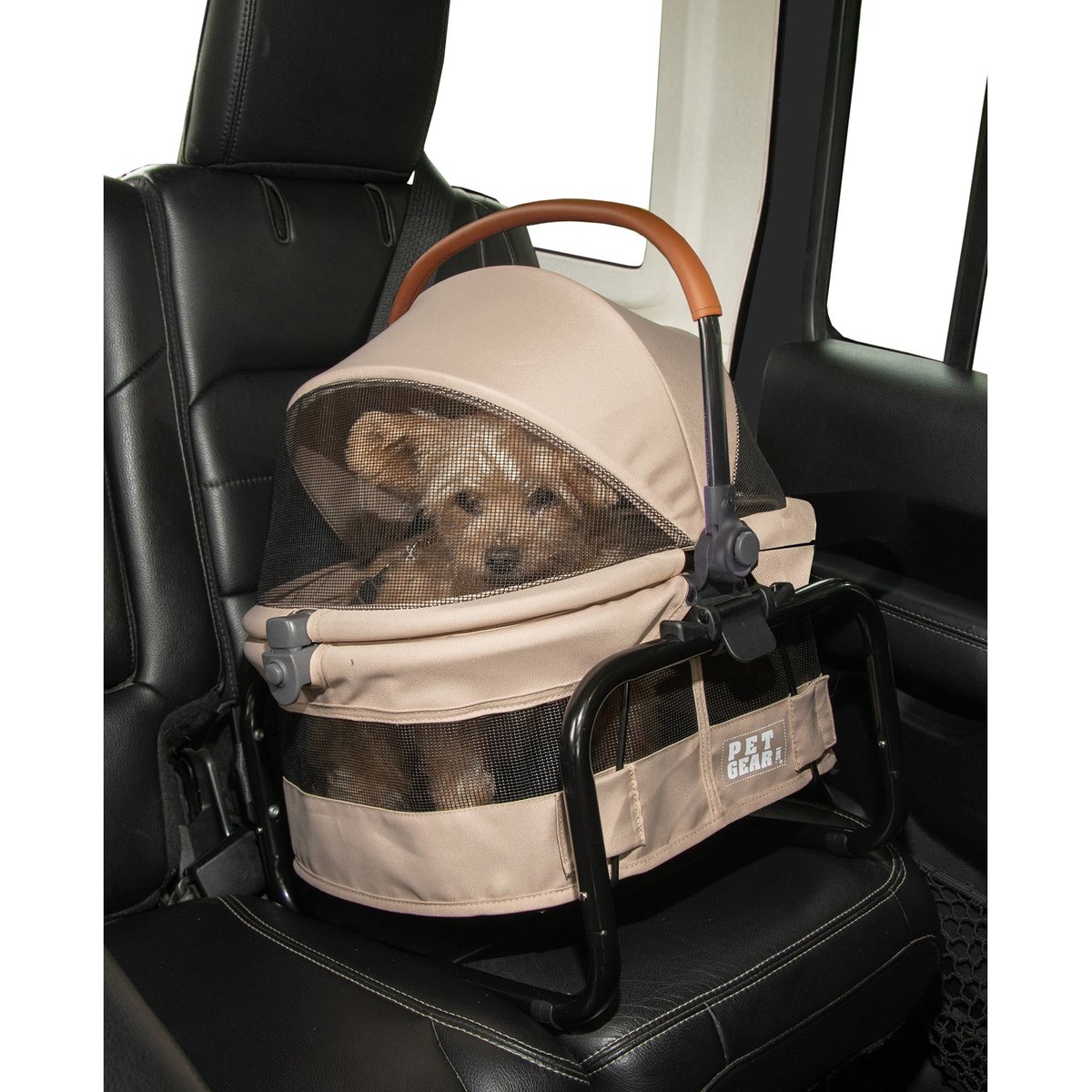 Pet Gear View 360 Booster Seat Travel System Dog Carrier, 15-in, Sand