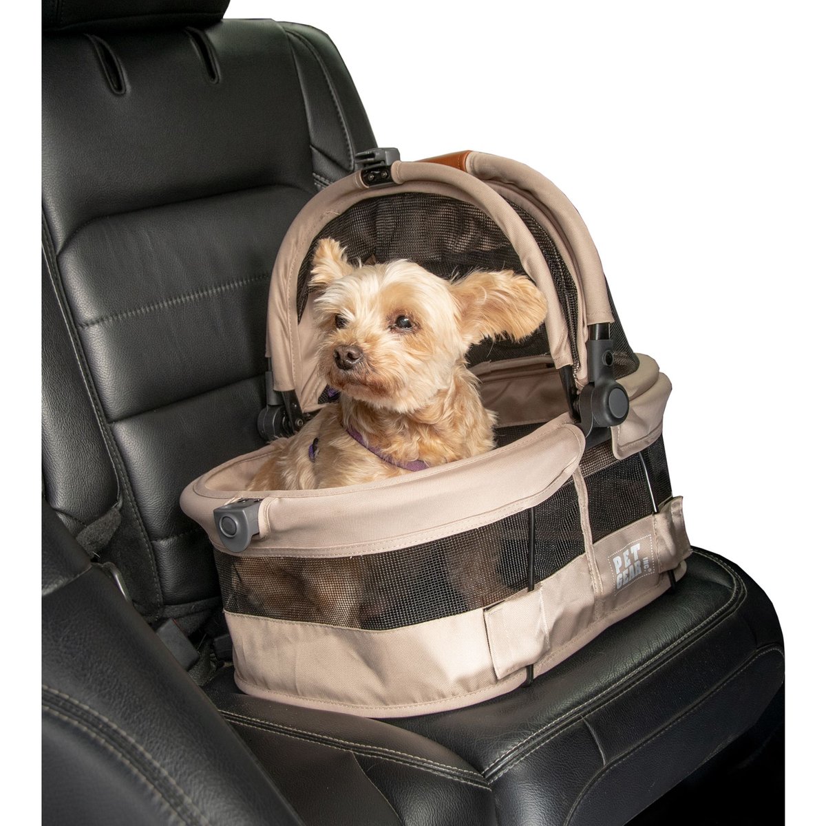 Pet Gear View 360 Car Seat Dog & Small Pet Carrier, 15-in, Sand