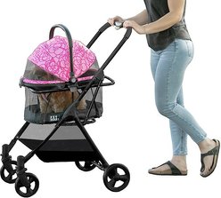 Pet Gear View 360 Travel System Dog & Cat Stroller, Pink Floral