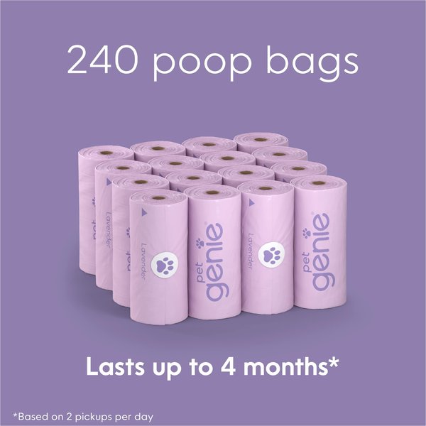 Show full view: Pet Genie Poop Bags, Lavender Scented, 240 count slide 2 of 9