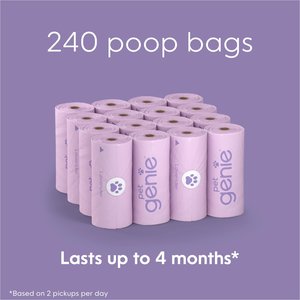 Pet Genie Poop Bags, Lavender Scented, 240 count