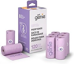 Pet Genie Poop Bags, Lavender Scented, 120 count