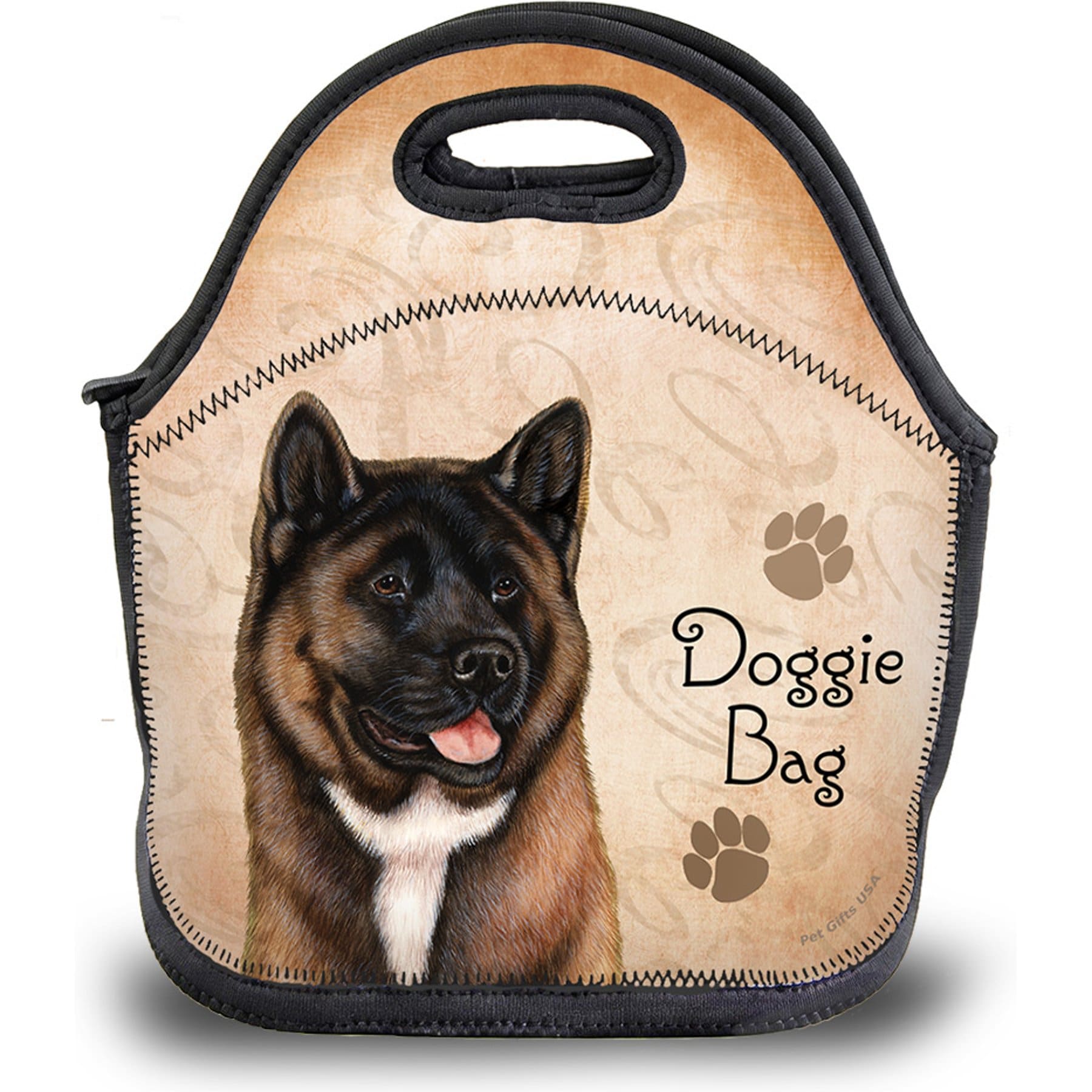 Pet Gifts USA Akita Red Pawtastic Lunch Tote Bag, 12 x 12 x 0.5-in