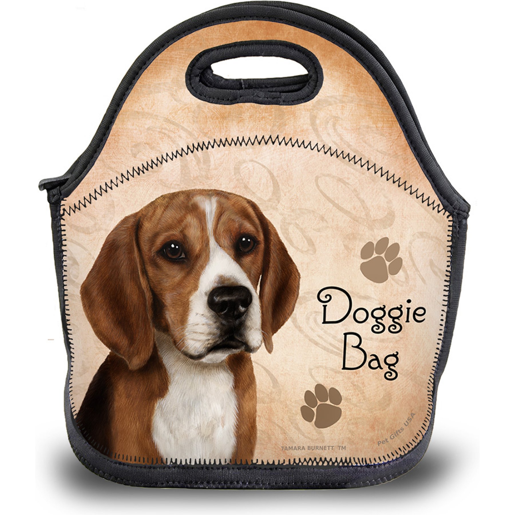 Pet Gifts USA Beagle Pawtastic Lunch Tote Bag, 12 x 12 x 0.5-in