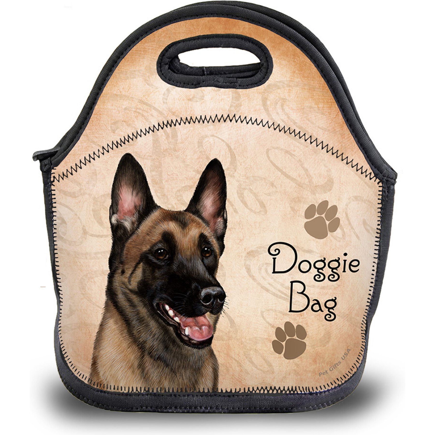 Pet Gifts USA Belgian Malinois Fawn Smiling Pawtastic Lunch Tote Bag, 12 x 12 x 0.5-in