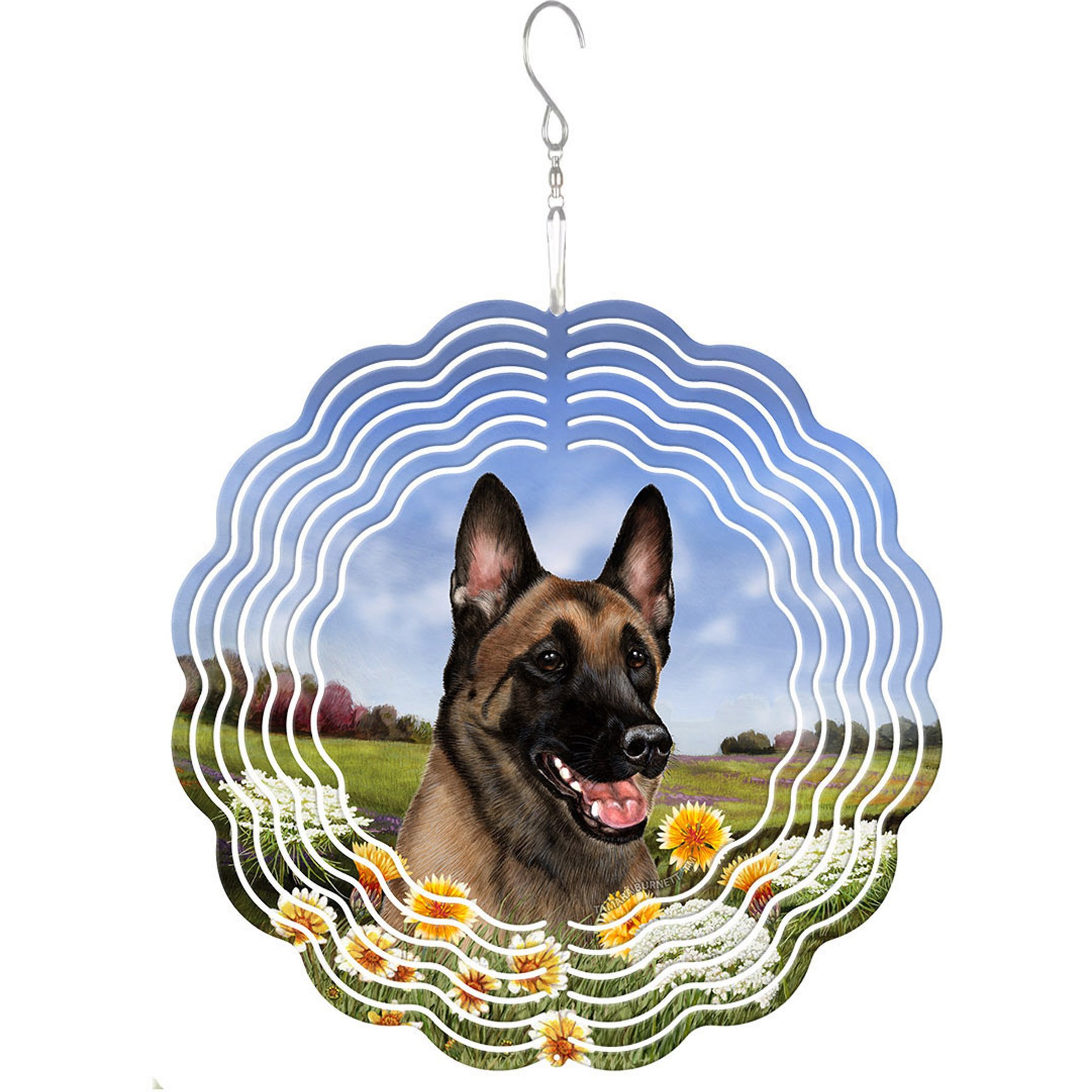 Pet Gifts USA Belgian Malinois Fawn Smiling Wind Spinnie Outdoor Decor