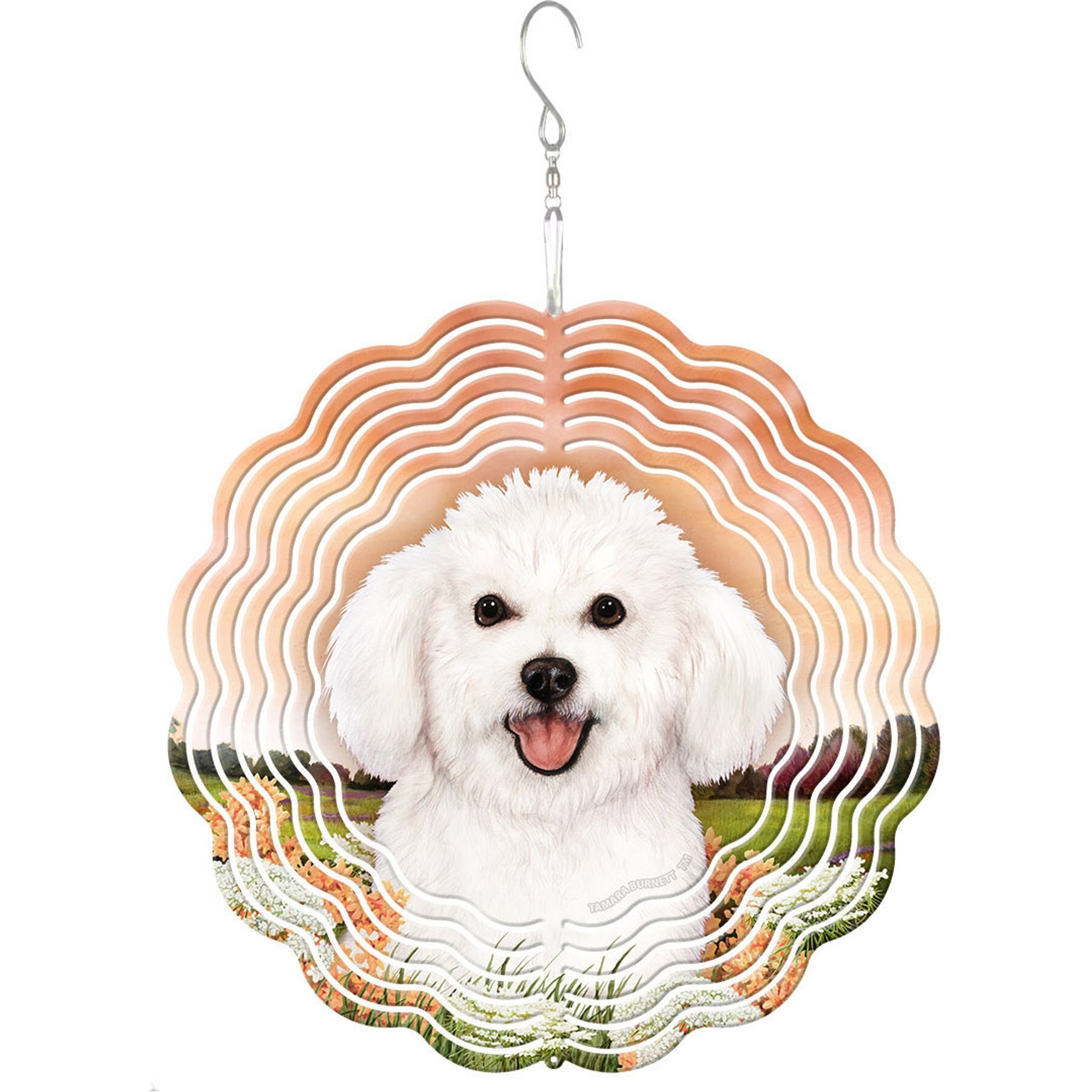 Pet Gifts USA Bichon Frise Wind Spinnie Outdoor Decor