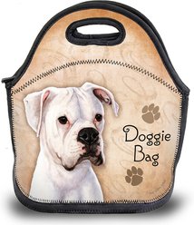 Pet Gifts USA Boxer White Drop Pawtastic Lunch Tote Bag, 12 x 12 x 0.5-in