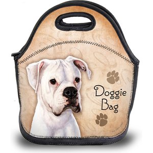 Pet Gifts USA Boxer White Drop Pawtastic Lunch Tote Bag, 12 x 12 x 0.5-in