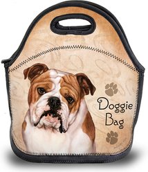 Pet Gifts USA Bulldog English Tan & White Pawtastic Lunch Tote Bag, 12 x 12 x 0.5-in