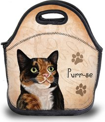 Pet Gifts USA Calico Cat Pawtastic Lunch Tote Bag, 12 x 12 x 0.5-in