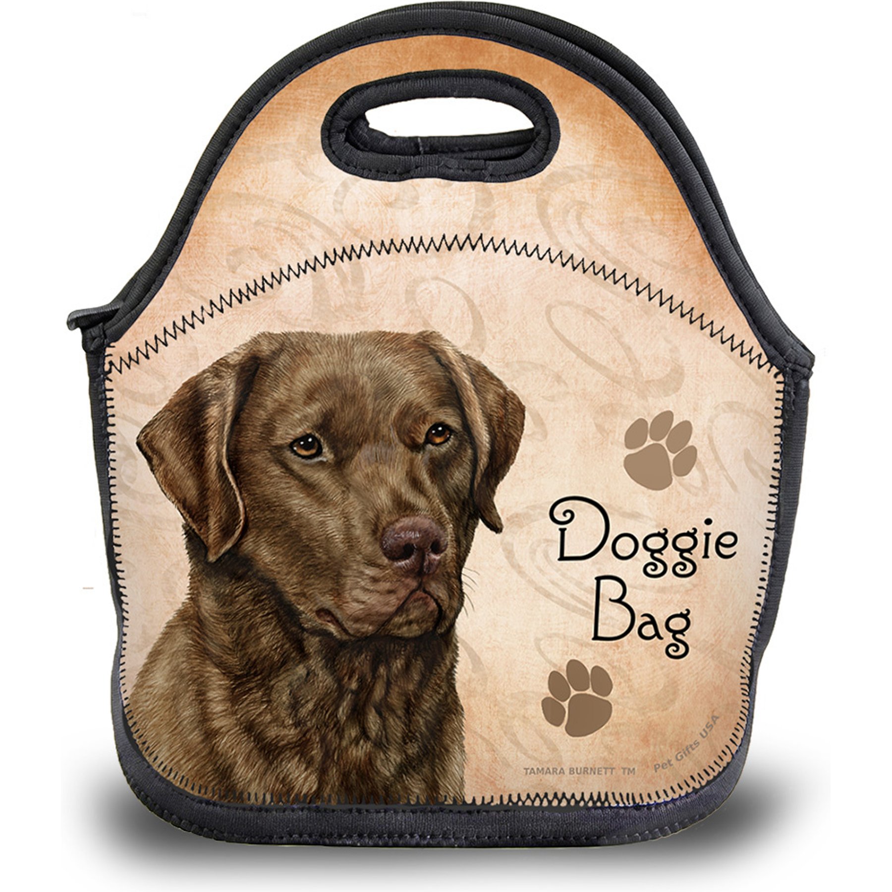 Pet Gifts USA Chesapeake Retriever Brown Pawtastic Lunch Tote Bag, 12 x 12 x 0.5-in