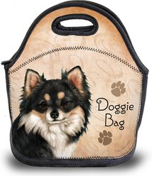 Pet Gifts USA Chihuahua Longhair Tri Pawtastic Lunch Tote Bag, 12 x 12 x 0.5-in
