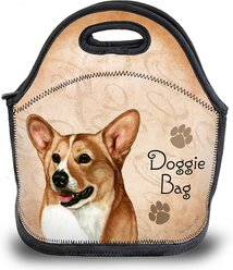 Pet Gifts USA Corgi Pembroke Tan & White Pawtastic Lunch Tote Bag, 12 x 12 x 0.5-in