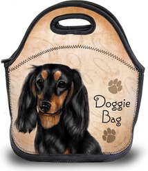 Pet Gifts USA Dachshund Longhair Black & Tan Pawtastic Lunch Tote Bag, 12 x 12 x 0.5-in