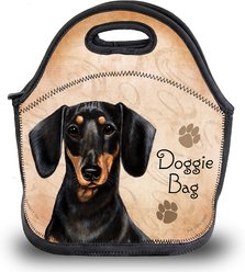 Pet Gifts USA Dachshund Shorthair Black & Tan Pawtastic Lunch Tote Bag, 12 x 12 x 0.5-in