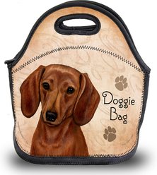 Pet Gifts USA Dachshund Shorthair Red Pawtastic Lunch Tote Bag, 12 x 12 x 0.5-in